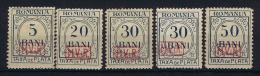 Romenia, German Occupation  MViR, Mi. Porto 1 - 5 MH/* - Besetzungen