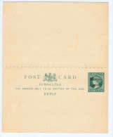 UK: British Postoffice Morocco Agencies Postcard With Reply Unused 5 Centimos - Otros & Sin Clasificación