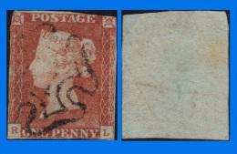 GB 1841-0131, QV 1d Pale Red-Brown Letters R-L SG9, MC Cancel (Spacefiller) - Usati