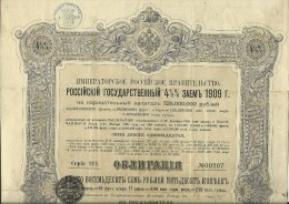 OBLIGATION, SHARE  ---  RUSSIA   --  1909  --  42 Cm X 30 Cm - Russia