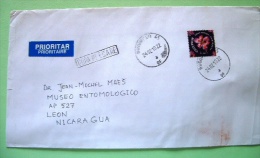 Romania 2010 Cover To Nicaragua - Flower Lilium - Briefe U. Dokumente