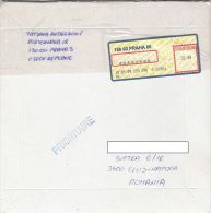 AMOUNT 21, PRAGUE, MACHINE STAMPS ON COVER, 2009, CZECH REPUBLIC - Storia Postale