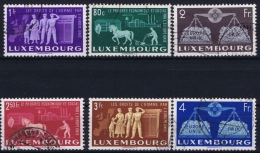 Luxembourg: 1951 Mii Nr 478 - 483  , Yv  443 - 448 Used Obl - Gebruikt