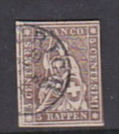Switzerland 1855 5 Rappen Brown Used - Oblitérés