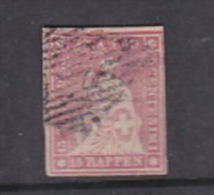 Switzerland 1855 15 Rappen Rose Used - Oblitérés