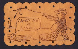 Soft Leather   Fish In Water To Fisherman On Deck ZDrop Me A Line»  Used 1906   -  Cuir Mou - Sonstige & Ohne Zuordnung