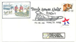 USA.Hands Across Alaska (Course De Traineaux à Travers L´Alaska)  Oblitération Illustrée Nome , Sur Enveloppe Souvenir. - Otros & Sin Clasificación