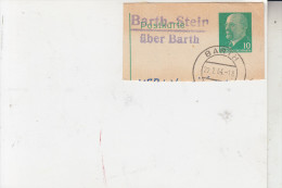 0-2380 BARTH, Landpoststempel Auf GA-Ausschnitt "Barth-Stein über Barth", 1964 - Barth