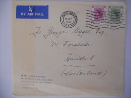 Hong Kong Lettre De 1957 Pour Zurich - Cartas & Documentos