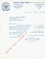 Lettre  1946 LISBOA - FABRICA BOA VISTA - Secçao De Chumbo De Caça - Portugal