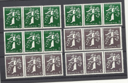 1939 Landi 3er Streiffen 5 RP Und 10 Rp **/* Teilweise Mit Kontrollnummer - Rouleaux