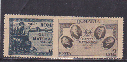 MATHEMATICS GAZETTE, M900-901 ,MNH**, FULL SET, 1945, ROMANIA - Ongebruikt