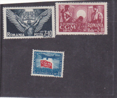 2ND CONGRES OF CGM, M 1090-1092,MNH**, FULL SET, 1947, ROMANIA - Ongebruikt