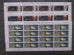 Ireland 2005 World Year Of Physics 3 Sheets MNH - Neufs