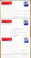 3 Cartes Entier Postal Changement D´adresse Mutapost - Adreswijziging