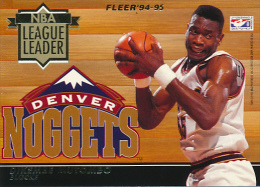 Basket, NBA League Leader, Fleer 94-95 : DIKEMBE MUTOMBO (Denver Nuggets), TRACY MURRAY (Blazzers) - 1990-1999