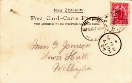 Dunedin, Stock Exchange And Post Office. Post Card Used To Wellington 1905 - Lettres & Documents