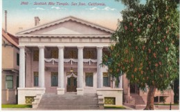 San Jose California, Scottish Rite Temple, C1900s/10s Vintage Postcard - San Jose