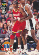 Basket, NBA, Upper Deck 1994, Collector's Choice, Tips Offs, N° 175 : HAKEEM OLAJUWON (Houston Rockets) Trading Cards - 1990-1999