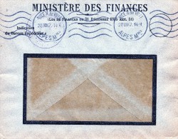 Lettre En Franchise Ministère Des Finances - Civil Frank Covers