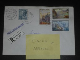 LETTRE RECOMMANDEE LUXEMBOURG AVEC YT 1213 1214 1215 1216 - GRAND DUC JEAN - AQUARELLE  SOSTHENE WEIS - - Lettres & Documents