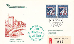 Zurich Dublin 1965 Via Aer Lingus - 1er Vol Erstflug Inaugural Flight - Suisse Irlande - Lettres & Documents