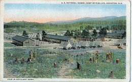 AK ALABAMA ANNISTON U.S.NATIONAL GUARD CAMP MC CLELLAN , VIEW IN ARTILLERY CAMP OLD POSTCARD - Autres & Non Classés