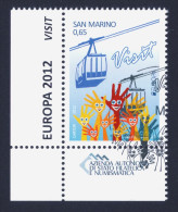 2012 SAN MARINO "EUROPA-VISIT" SINGOLO ANNULLO PRIMO GIORNO - Used Stamps