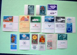 Israel 1950/1960 - Mint With Tabs - Flowers Ambulance Medecine Plane Hand Atom Parachute Diamond - Unused Stamps (with Tabs)