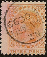 NZ 1882 3d Orange QV SG 240b CP D5h U #CX173 - Usados