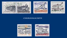 SWEDEN 1991 FRESH WATER FISHES U.M. FACIT 1666-71 POISSONS N.S.C. - Neufs