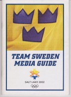 Official ICE HOCKEY Media Guide 2002 SWEDEN Team Men And Women For Winter Olympic Games In SALT LAKE CITY - Uniformes Recordatorios & Misc