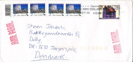 New Zealand Cover Sent Air Mail To Denmark 2008 - Brieven En Documenten