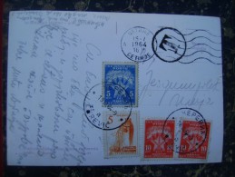 Skadarsko Jezero,grad Zabljak-seal Cetinje;Cerevic-5+2x10din Porto+5din Porto-1964   (2759) - Covers & Documents