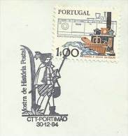 Portugal Cachet Commémoratif Expo Philatelique Postier Portimão Algarve 1984 Philatelic Expo Mail Carrier Event Pmk - Maschinenstempel (Werbestempel)