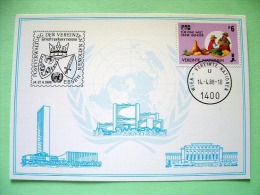 United Nations Vienna 1988 Special Cancel Essen On Postcard - Fight Agains Hunger - Briefe U. Dokumente