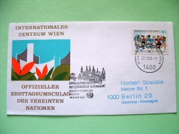 United Nations Vienna 1988 Special Cancel Praha On Cover - UN Day - Dance - Briefe U. Dokumente