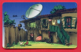 H364 / MOBIKA - OLD HOUSE , Television Aerials PIG COW HEN - Phonecards Télécartes Telefonkarten Bulgaria Bulgarie - Telecom Operators