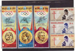 Olympics 1972 Munich - Olympic Games 1972- Munich, Tuberculose, Burundi, Obliteres,... - Usados