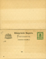 Entier Postal  Carte Avec Réponse Payée 5 Pf Vert Superbe - Brieven En Documenten