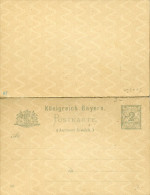 Entier Postal  Carte Avec Réponse Payée 2 Pf Gris Neuf - Brieven En Documenten