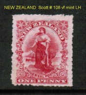 NEW ZEALAND    Scott  # 108* VF MINT LH - Unused Stamps