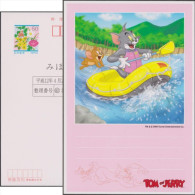 Japon 2000. Entier Postal Spécimen. Tom & Jerry, Chat Et Souris. Tom Et Jerry Font Du Rafting - Rafting
