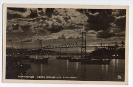 Cartao Postal Brasil  Florianopolis Ponte Hercilio Luz Bridge Real Photo Postcard Ca1940 W4-306 - Florianópolis