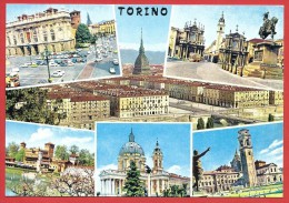 CARTOLINA NV ITALIA - TORINO - Vedutine - 10 X 15 - Multi-vues, Vues Panoramiques