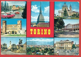 CARTOLINA NV ITALIA - TORINO - Vedutine - 10 X 15 - Multi-vues, Vues Panoramiques