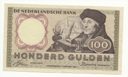 Netherlands 100 Gulden 2-2-1953 VF+ Pick 88 - 100 Florín Holandés (gulden)