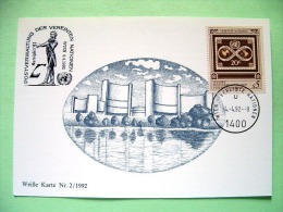 United Nations Vienna 1992 Special Cancel NUMIPHIL Wien On Postcard - Postal Administration 40 Anniv. - Cartas & Documentos