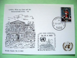 United Nations Vienna 1993 Special Cancel WOLFENBUTTEL On Postcard - Aging With Dignity - Teaching - Cartas & Documentos