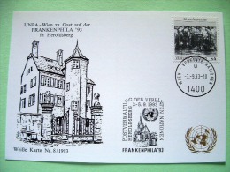 United Nations Vienna 1993 Special Cancel FRANKENPHILA On Postcard - Human Rights - Cartas & Documentos